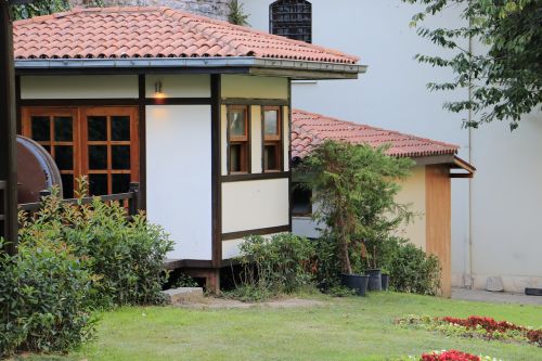 wooden house on historic house