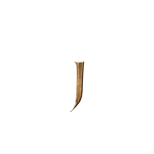 wooden j j letter