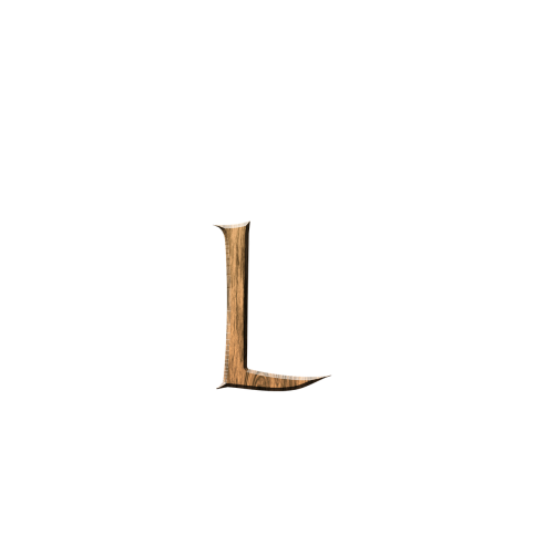 wooden l l letter