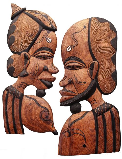 wooden mask africa carved