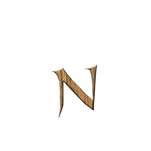 wooden n n letter