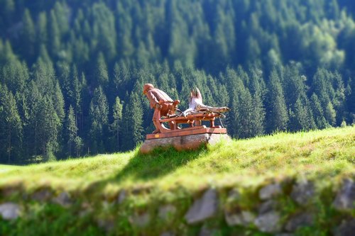 wooden sculpture  for  forest