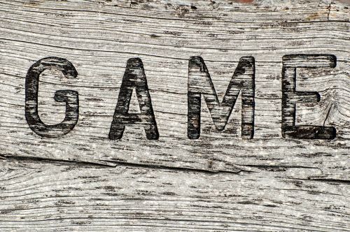 wooden sign game rustic