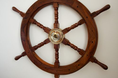 wooden steering wheel sailing symbol nautical gift