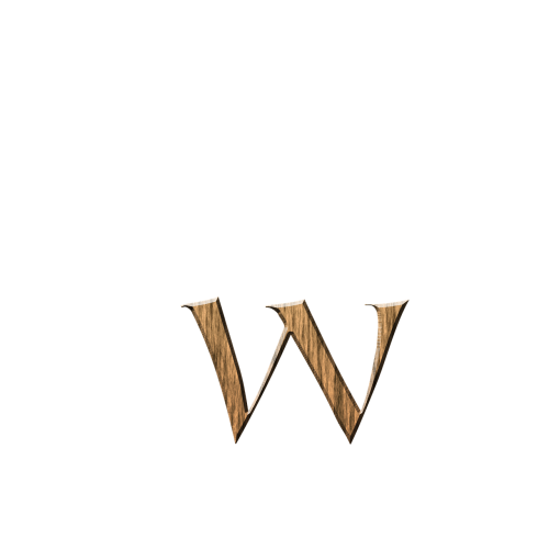 wooden w w letter