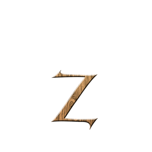 wooden z z letter