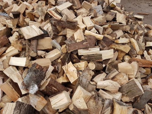 woodpile logs wood