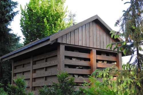 woodshed  firewood  crib