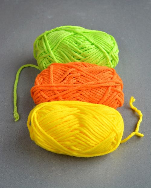 wool knitting supplies colorful
