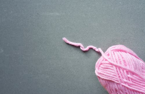 wool pink knitting accessories