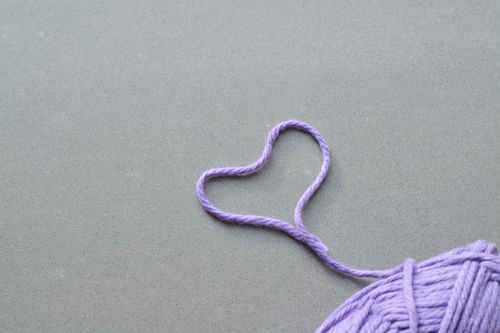 wool purple knitting accessories