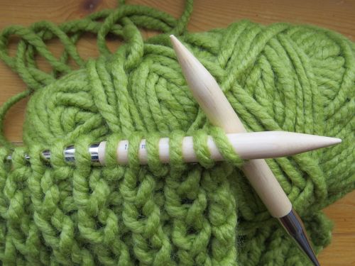 wool green knit