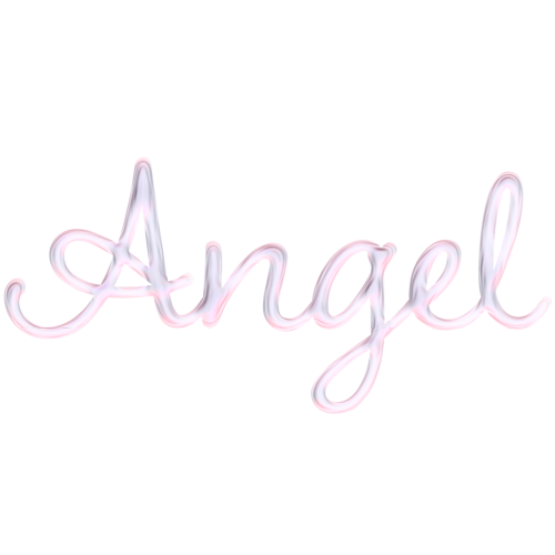 word art angel glass