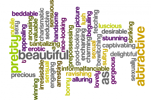 word cloud beautiful words