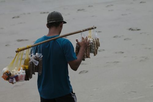 work beach seller