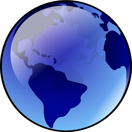 world globe blue