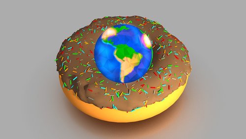 world  donut  globe