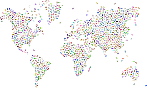 world  map  batteries