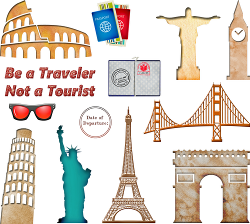 world travel landmarks  passport travel  europe