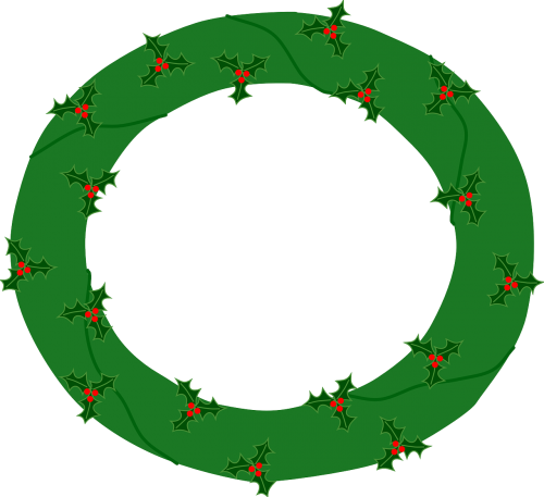 wreath evergreen berries