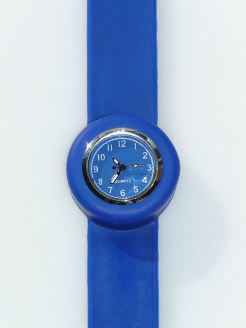 wrist watch clock blue