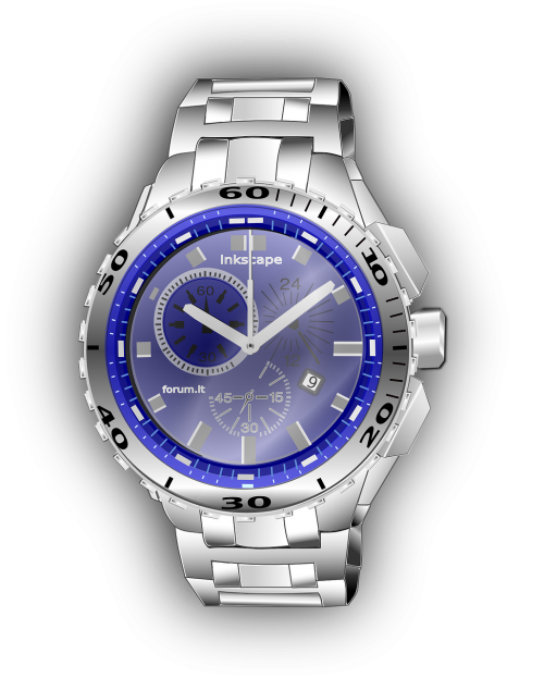 wristwatch blue clock