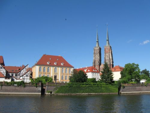 wrocław ostrów tumski river