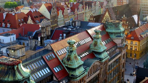 wrocław  the roofs  color