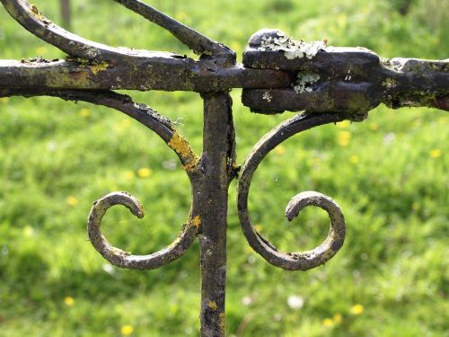wrought iron old fence