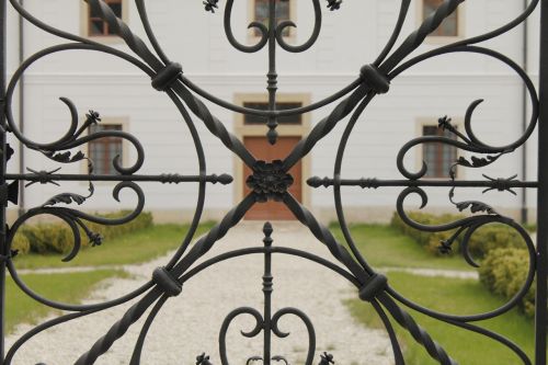 wrought iron fancy gate