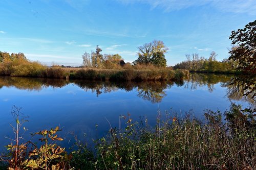 wümme  river  autumn