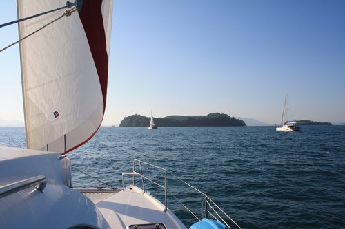 yacht  catamaran  sail