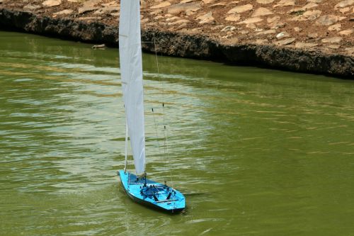Yacht Model On Water