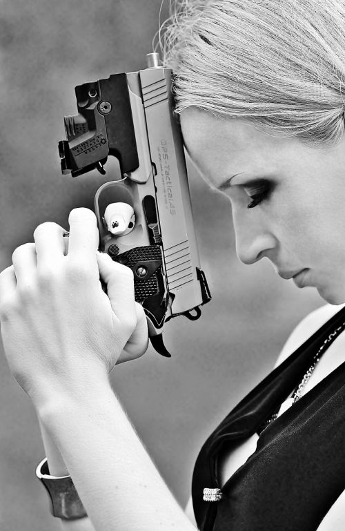 weapon pistol woman