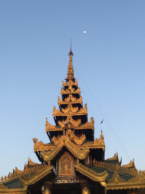 yangon shwedagon pagoda sunny days