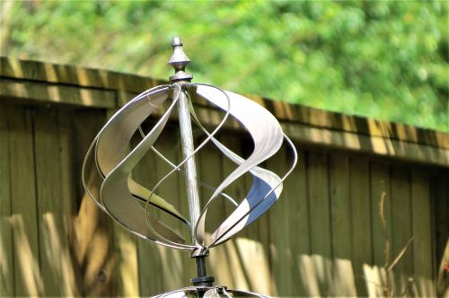 yard art wind toy metal