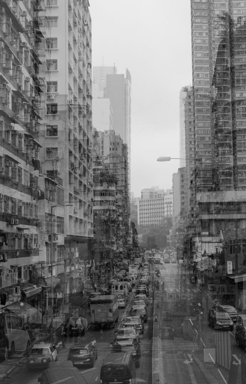 yau ma tei buildings around 1960's hong kong