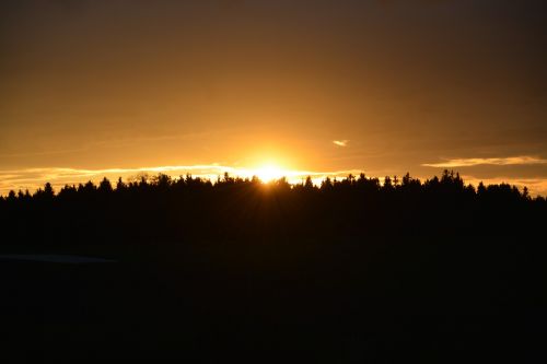 yellow sunset sky