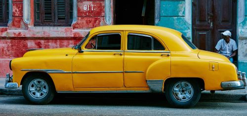 yellow car vehicle