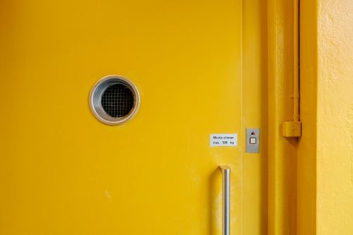 yellow door hole