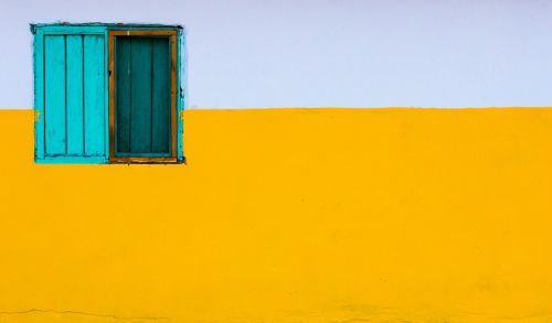 yellow white wall