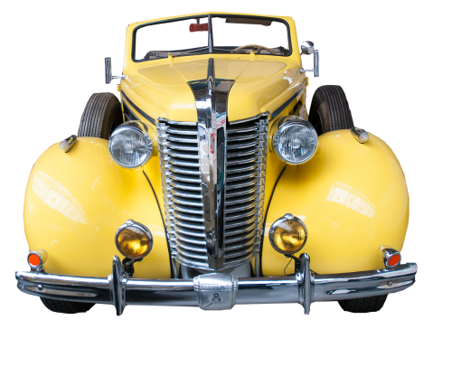 yellow car classic