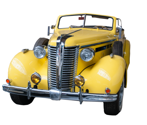yellow car classic