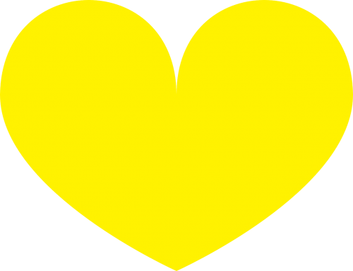 yellow heart love