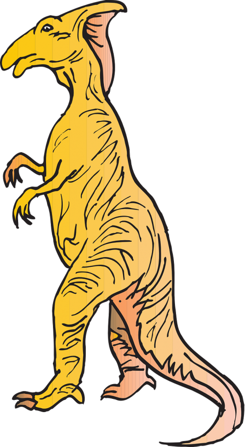 yellow dinosaur standing