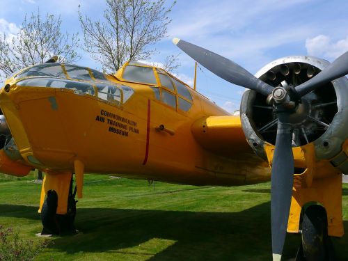 yellow airplane aviation