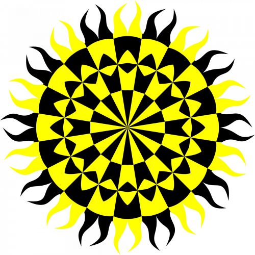Yellow And Black Illusion