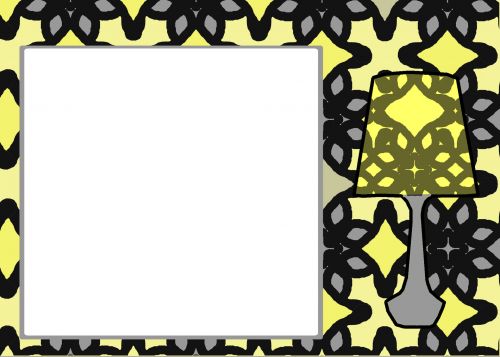 Yellow &amp; Black Lamp Card