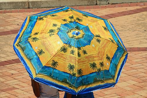 Yellow And Blue Parasol