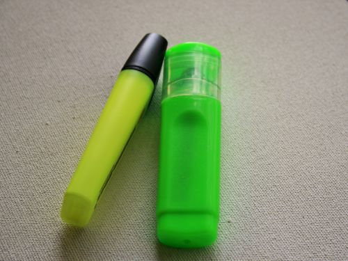 Yellow And Green Highlighters